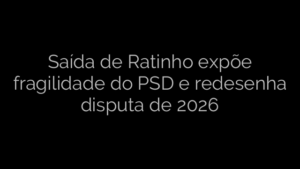 ​Saída de Ratinho expõe fragilidade do PSD e redesenha disputa de 2026 